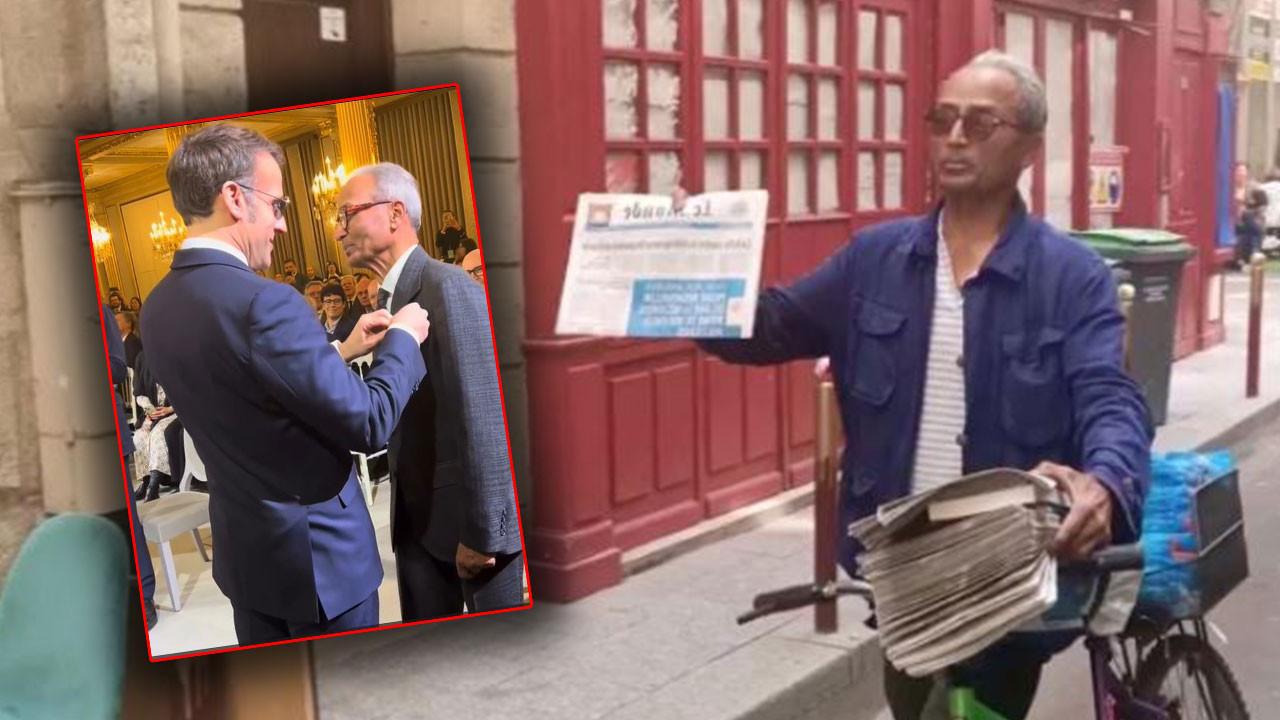 Son gazete satıcısı Ali Akbar şövalye oldu: Macron'dan Ulusal Liyakat Nişanı’nı kaptı