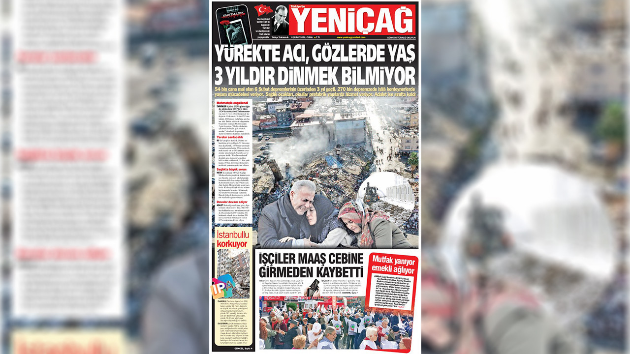 Yeniçağ Gazetesi: Yürekte acı, gözlerde yaş 3 yıldır dinmek bilmiyor