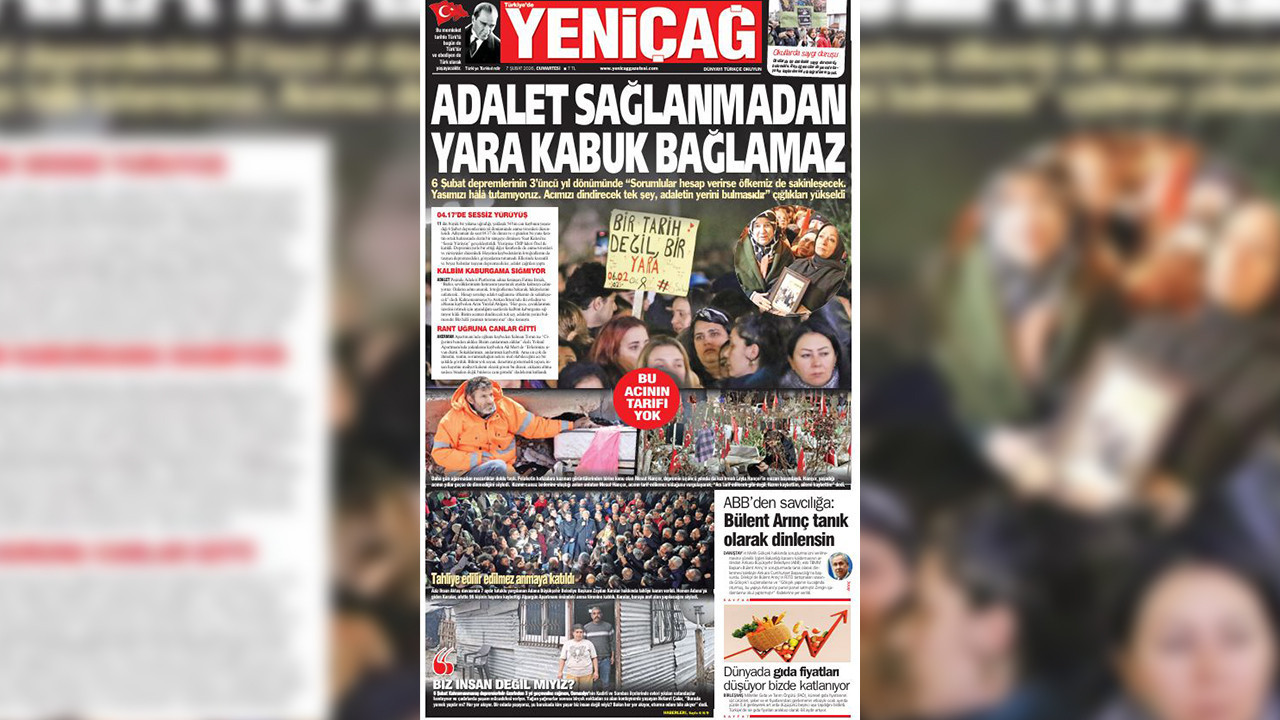 Yeniçağ Gazetesi: Adalet sağlanmadan yara kabuk bağlamaz