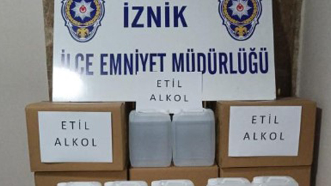 Bursa'da 135 litre etil alkol ele geçirildi