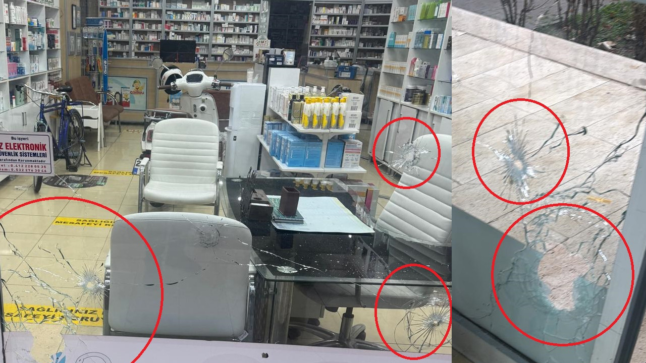 Diyarbakır'da eczaneye silahlı saldırı: Kurşunlar camları deldi