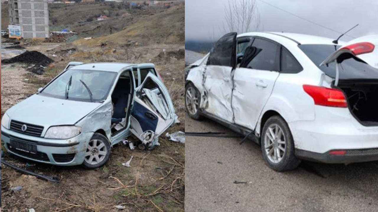 2 otomobil birbirine girdi: Çok sayıda yaralı var