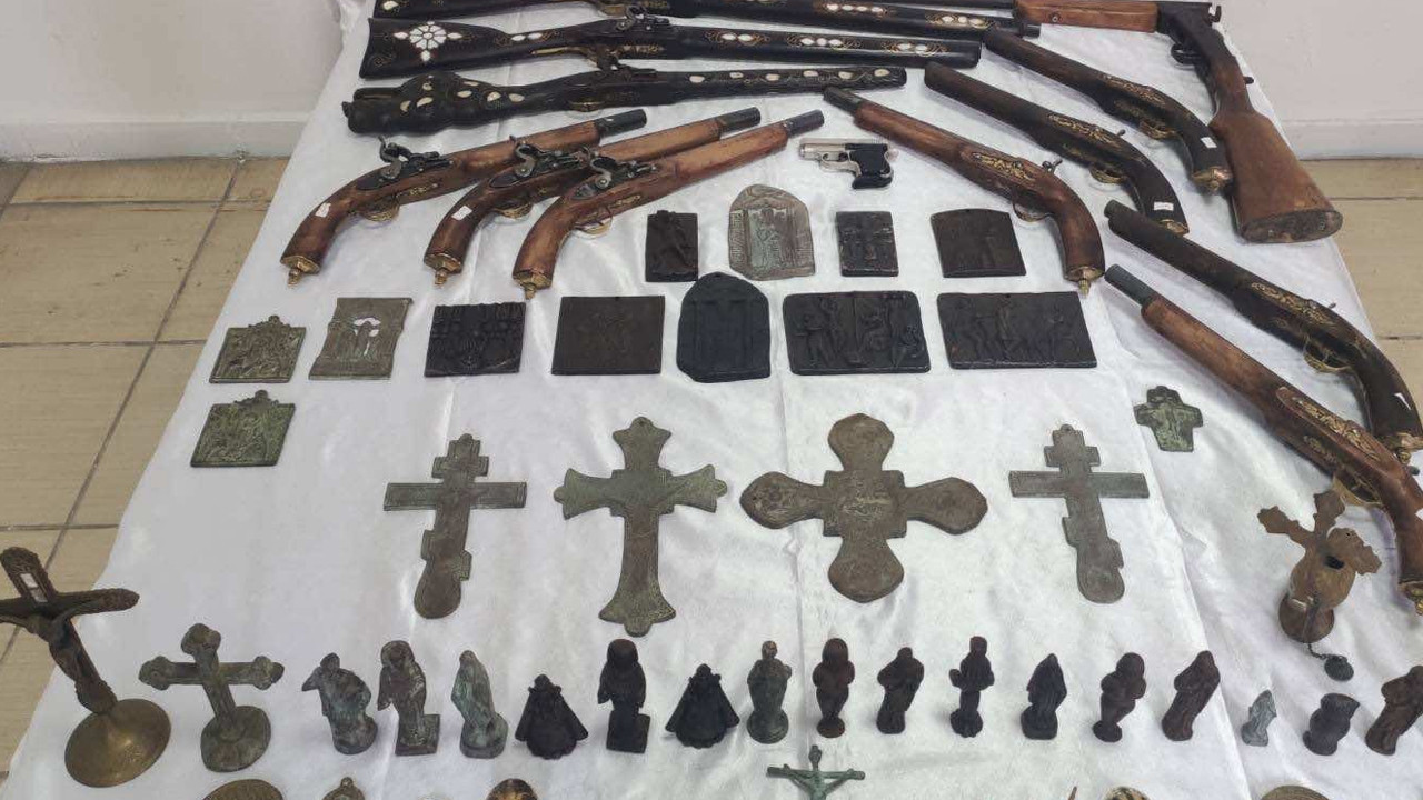 Antika silahlar ve heykeller: Kayseri'de jandarmadan kavimler arası eser operasyonu