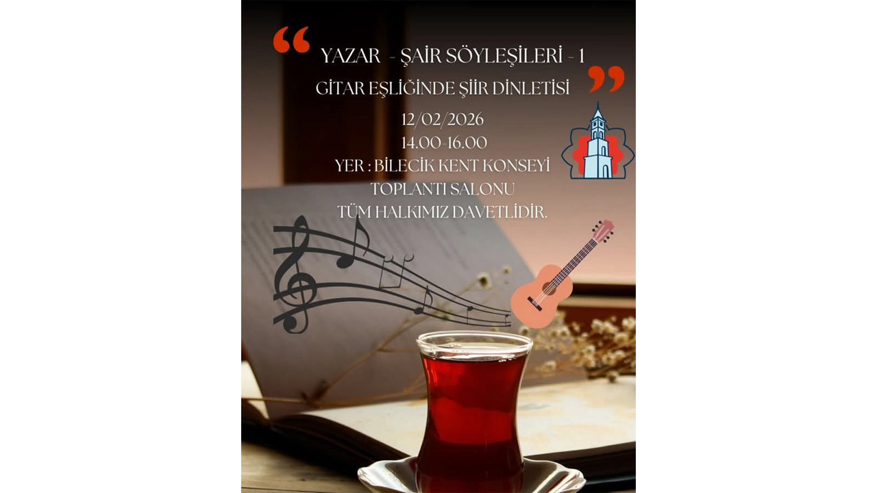 Bilecik Kent Konseyinden gitar eşliğinde şiir dinletisine davet