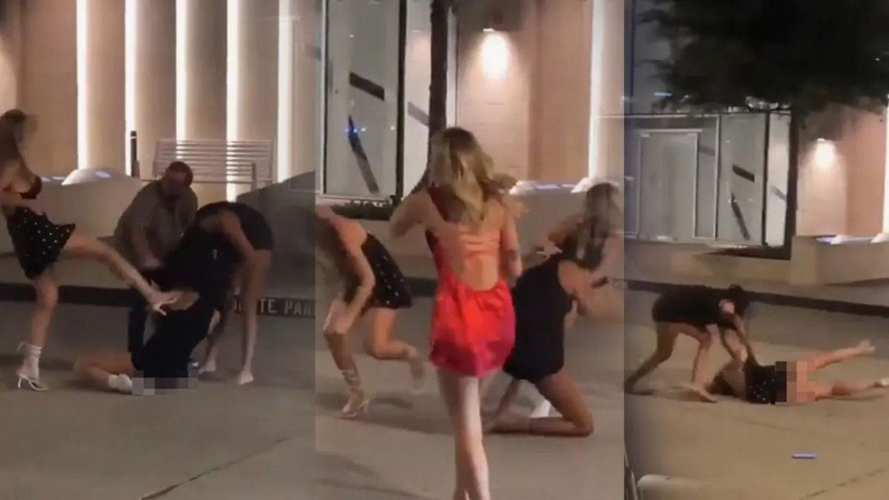 Dubai'de kıyamet koptu! Yok böyle rezalet… TikTok fenomenleri saç saça baş başa kavga etti