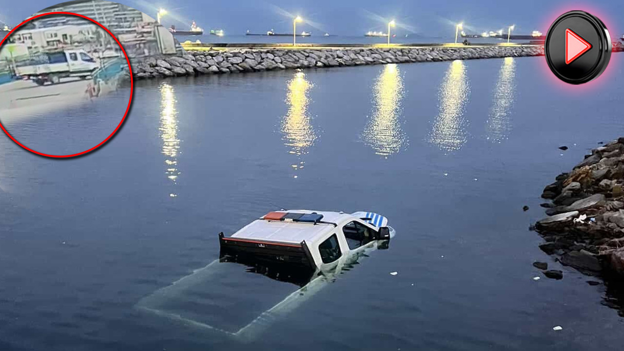 Zabıta aracı bariyerleri aştı suyu uçtu: İki zabıta hayata kayma savaşı verdi