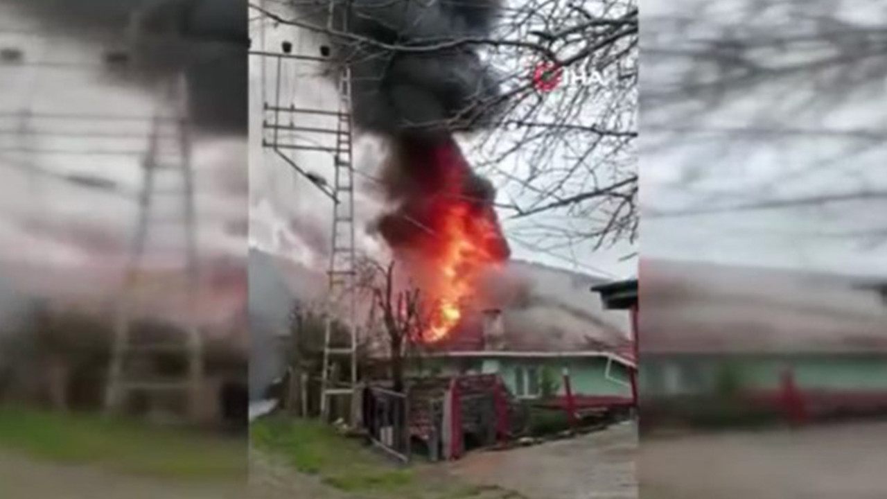 Mutfak tüpünden yangın: Ev küle döndü