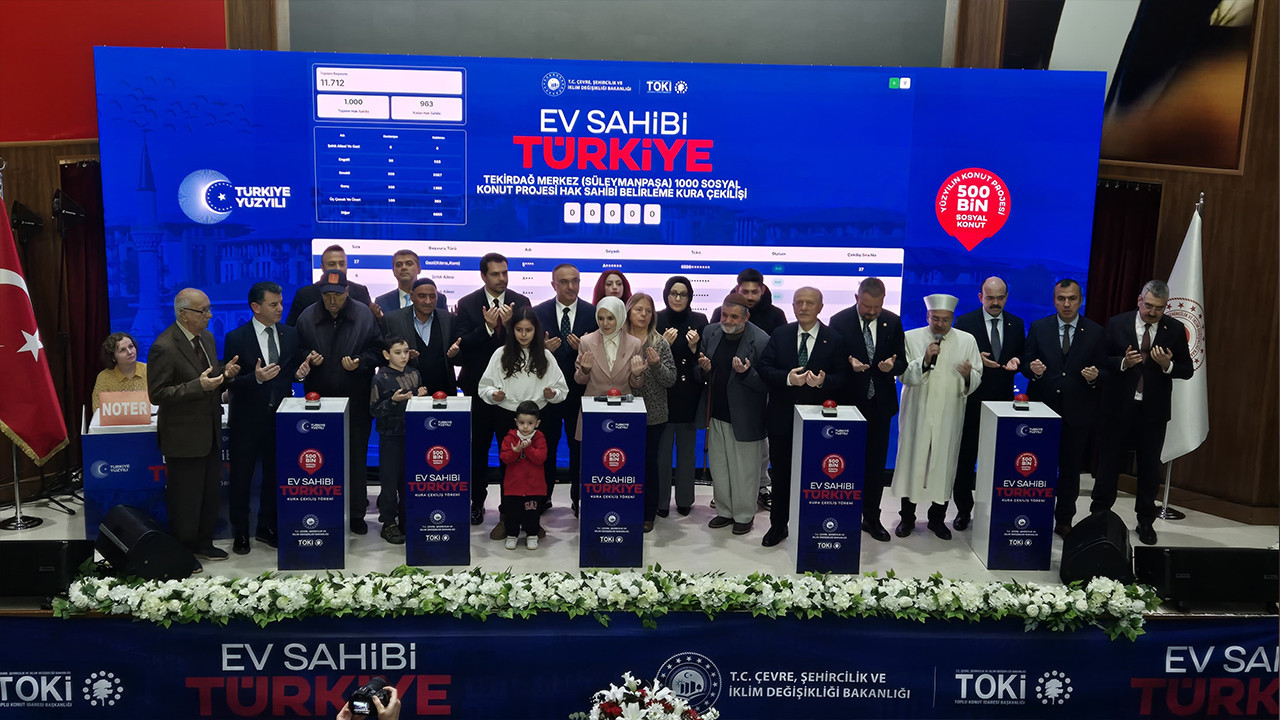 TOKİ Tekirdağ'da hak sahipleri belli oldu