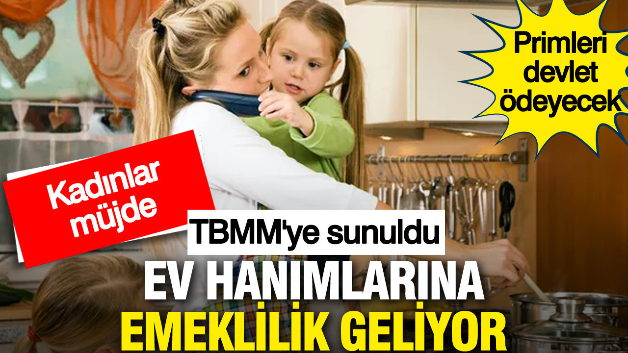 Ev hanımlarına emeklilik müjdesi: Primleri de devlet ödeyecek