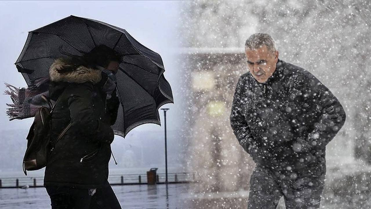 Meteoroloji'den çok kuvvetli yağmur, kar ve fırtına uyarısı: İl il saat verdi