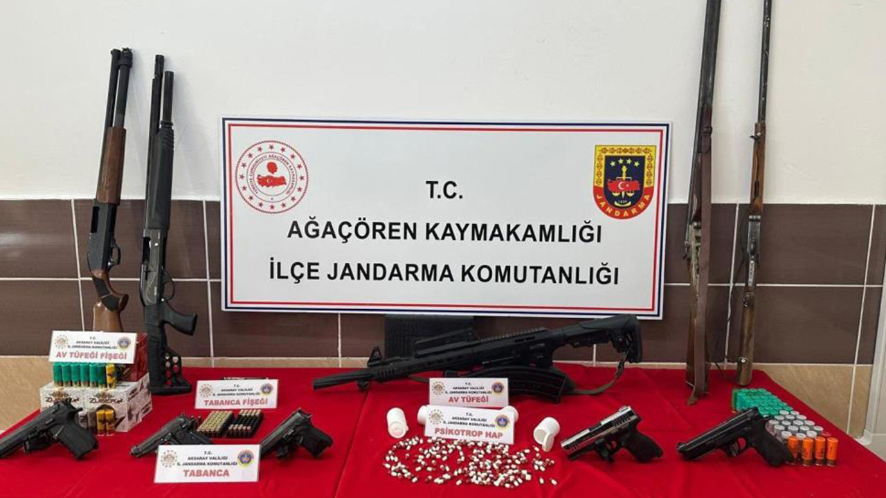 Aksaray’da uyuşturucu ve kaçak silah operasyonu: 7 gözaltı