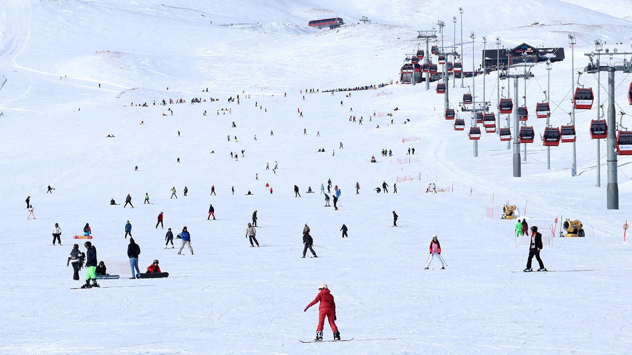 Erciyes’te hafta sonu yoğunluğu