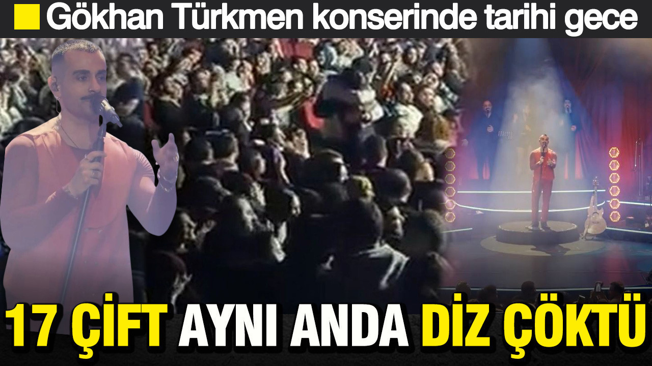 Gökhan Türkmen konserinde tarihi gece: ‘Aşk’ı söyledi, 7 çift aynı anda diz çöktü