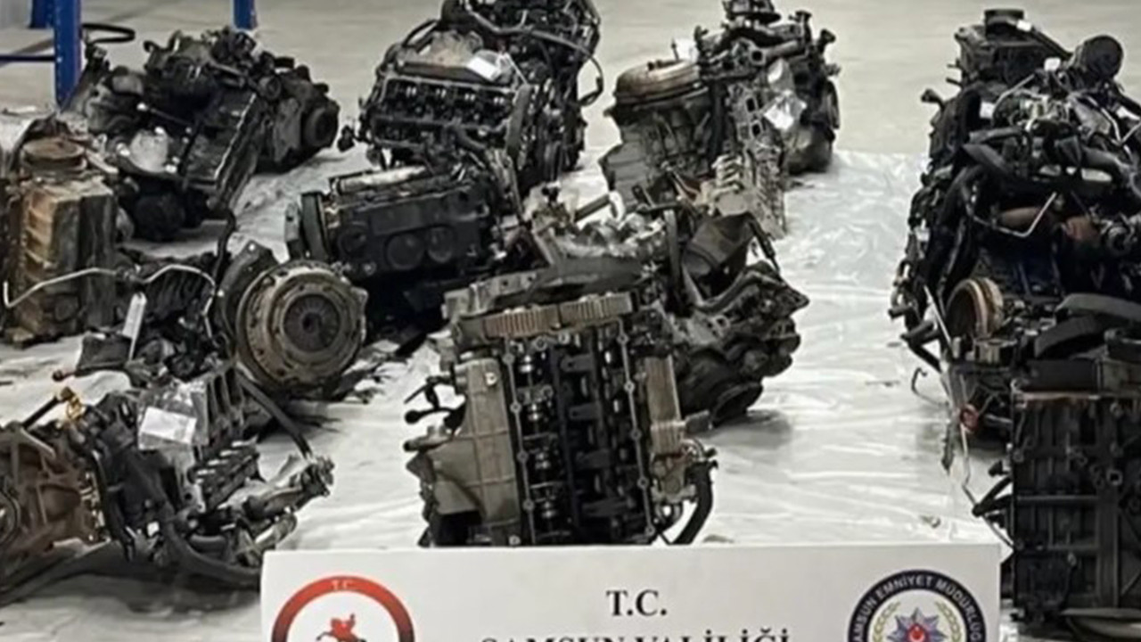 Gümrük kaçağı 13 otomobil motoru ele geçirildi