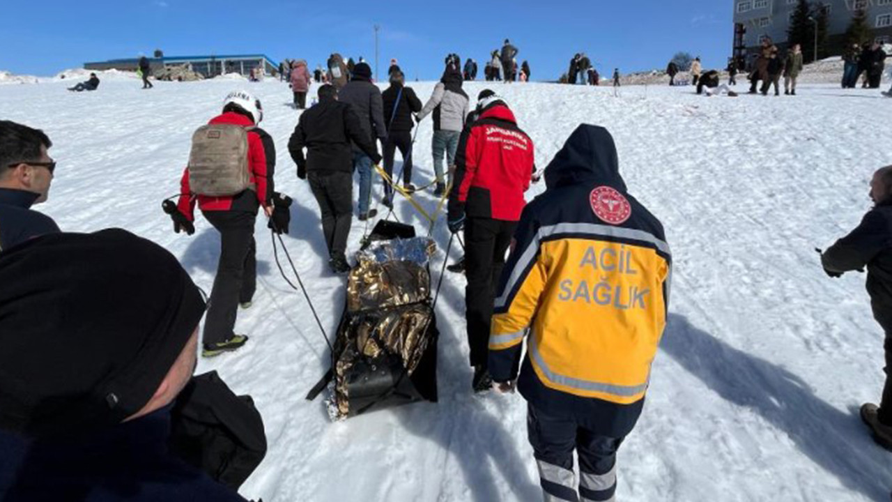 Uludağ'da kızak faciası: Dere yatağına uçtu