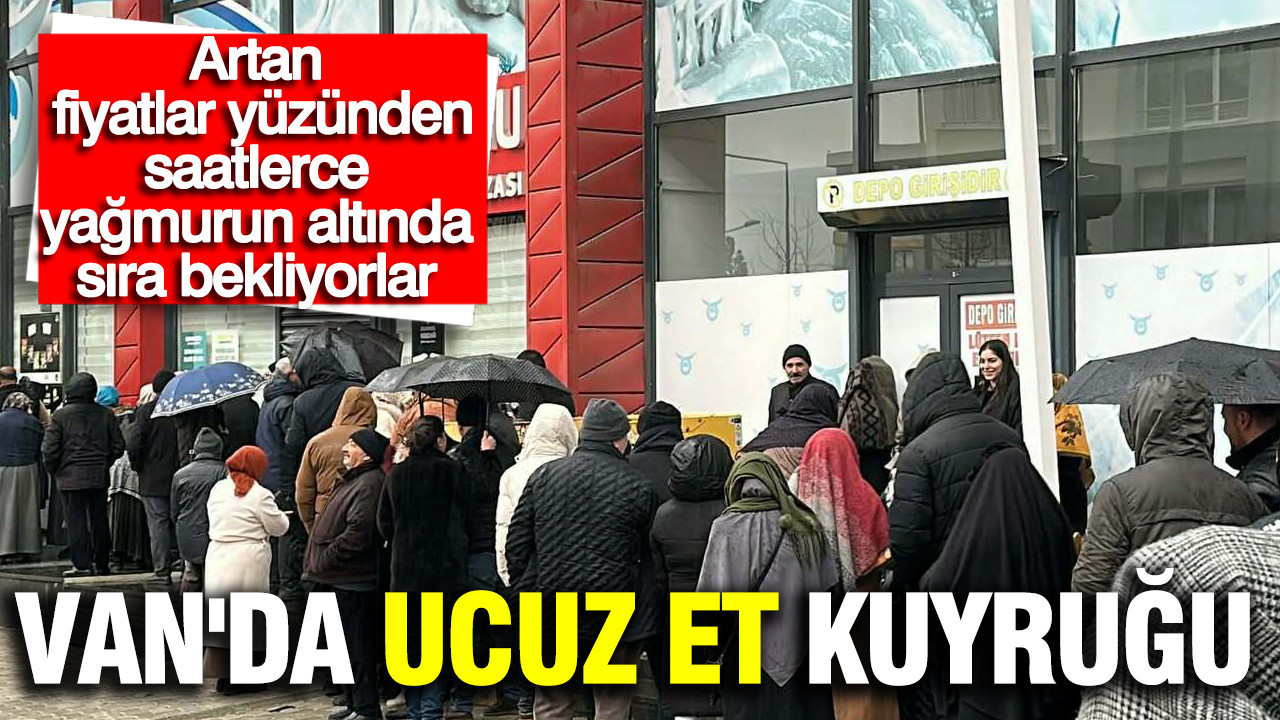 Artan fiyatlar yüzünden saatlerce yağmurun altında bekliyorlar