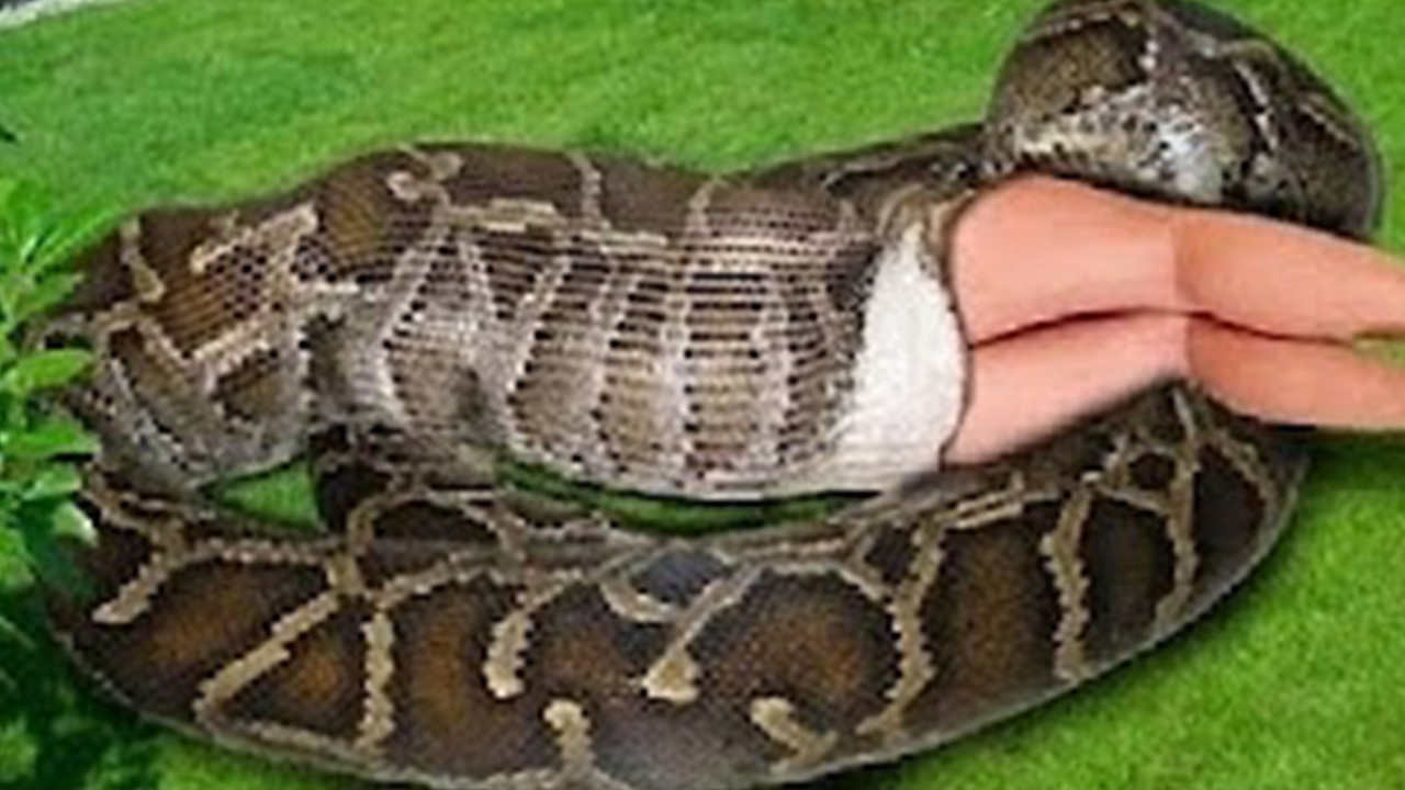 Ormanda dev yılanın karnından cansız çıktı