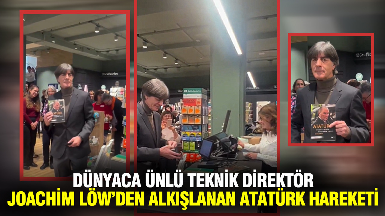 Alman teknik direktör Joachim Löw, Atatürk kitabını satın alarak takdir topladı