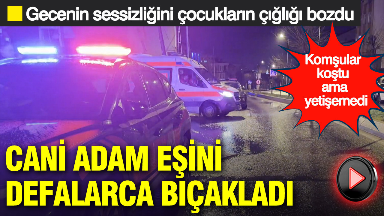 Cani adam eşini defalarca bıçakladı: Gecenin sessizliğini çocukların çığlığı bozdu: Komşular koştu ama yetişemedi