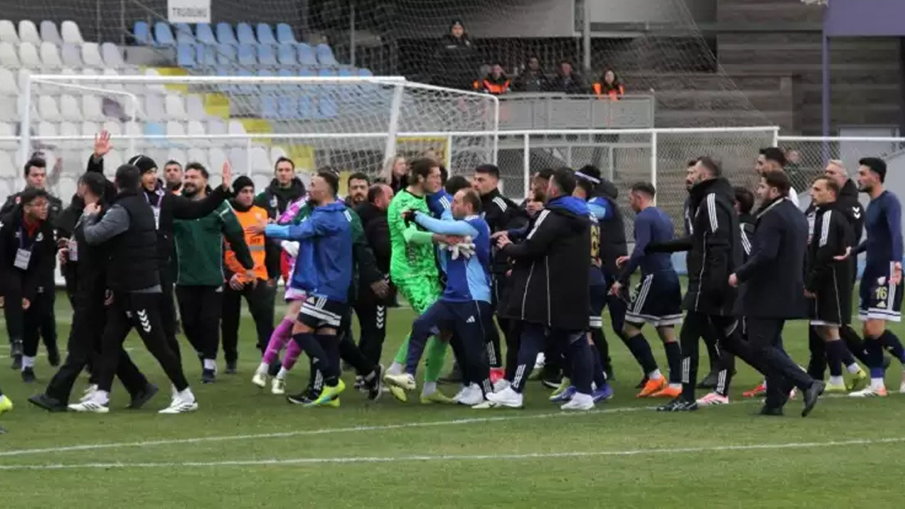 Keçiörengücü - Erzurumspor maçında kavga çıktı