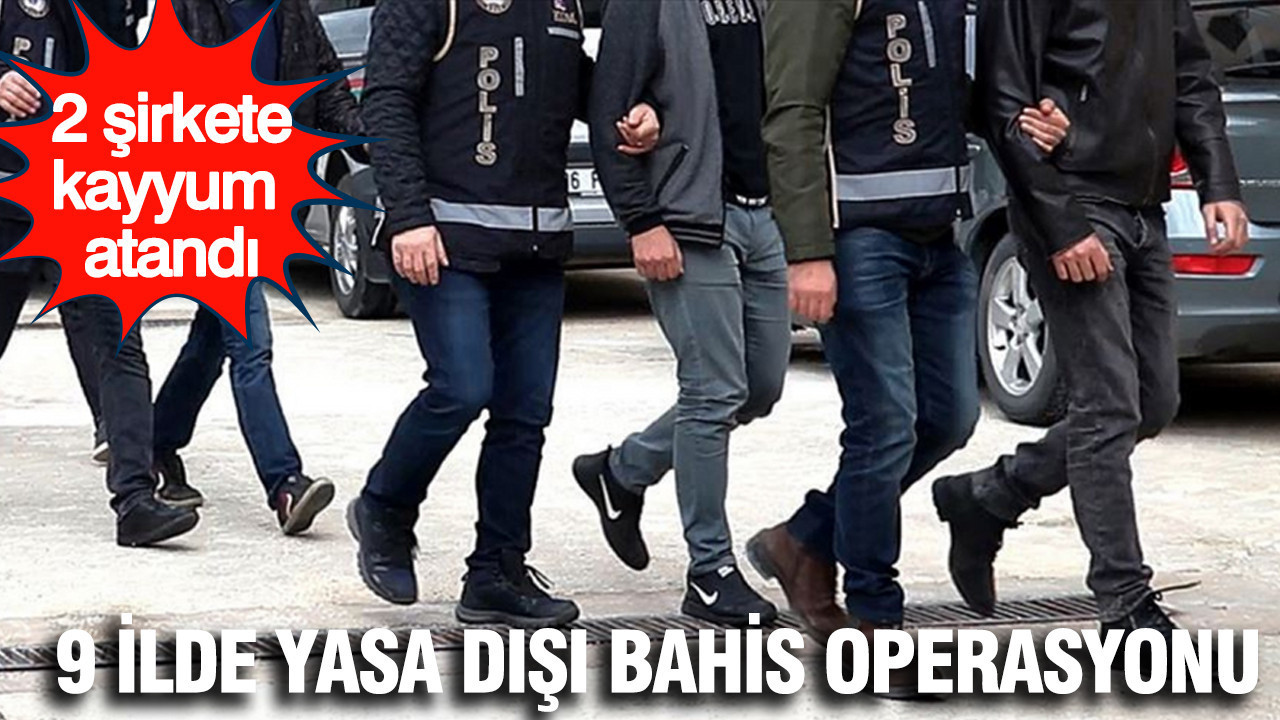 9 ilde yasa dışı bahis operasyonu: 2 şirkete kayyum atandı