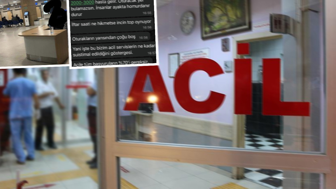 Sağlık çalışanı iftar saatinde acilin boş kalması sonrası tepki gösterdi