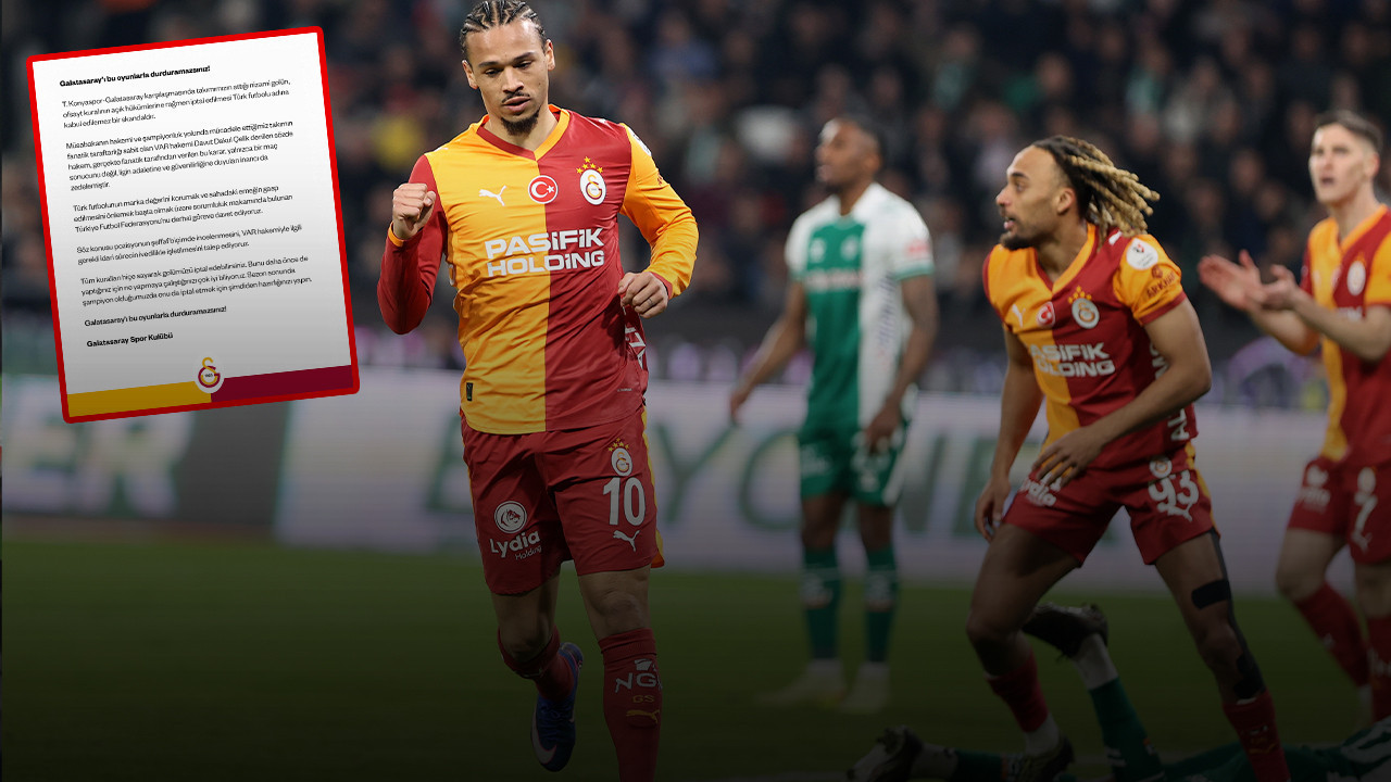 Galatasaray Konyaspor maçında iptal edilen gole isyan etti: 'TFF göreve'