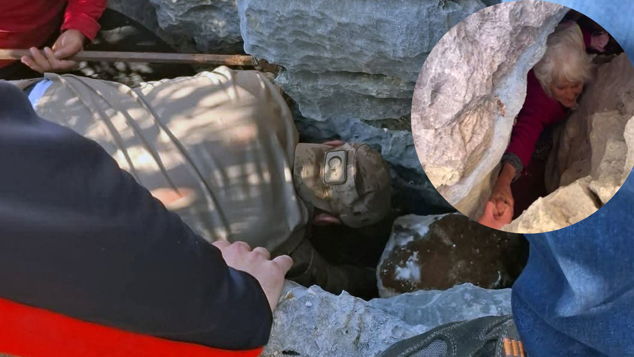 24 saat kurtarılmayı bekledi: Kayalıklar arasında mucize