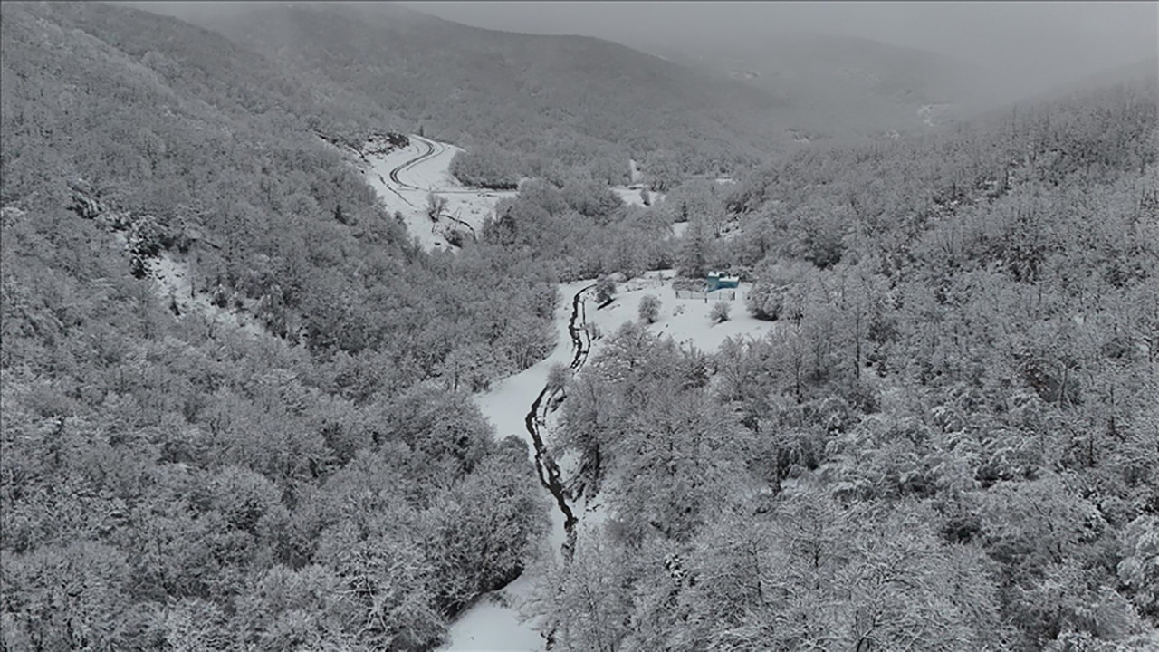 Tekirdağ’da Kış Geldi çattı: Ganos Dağı’nda büyüleyici manzara