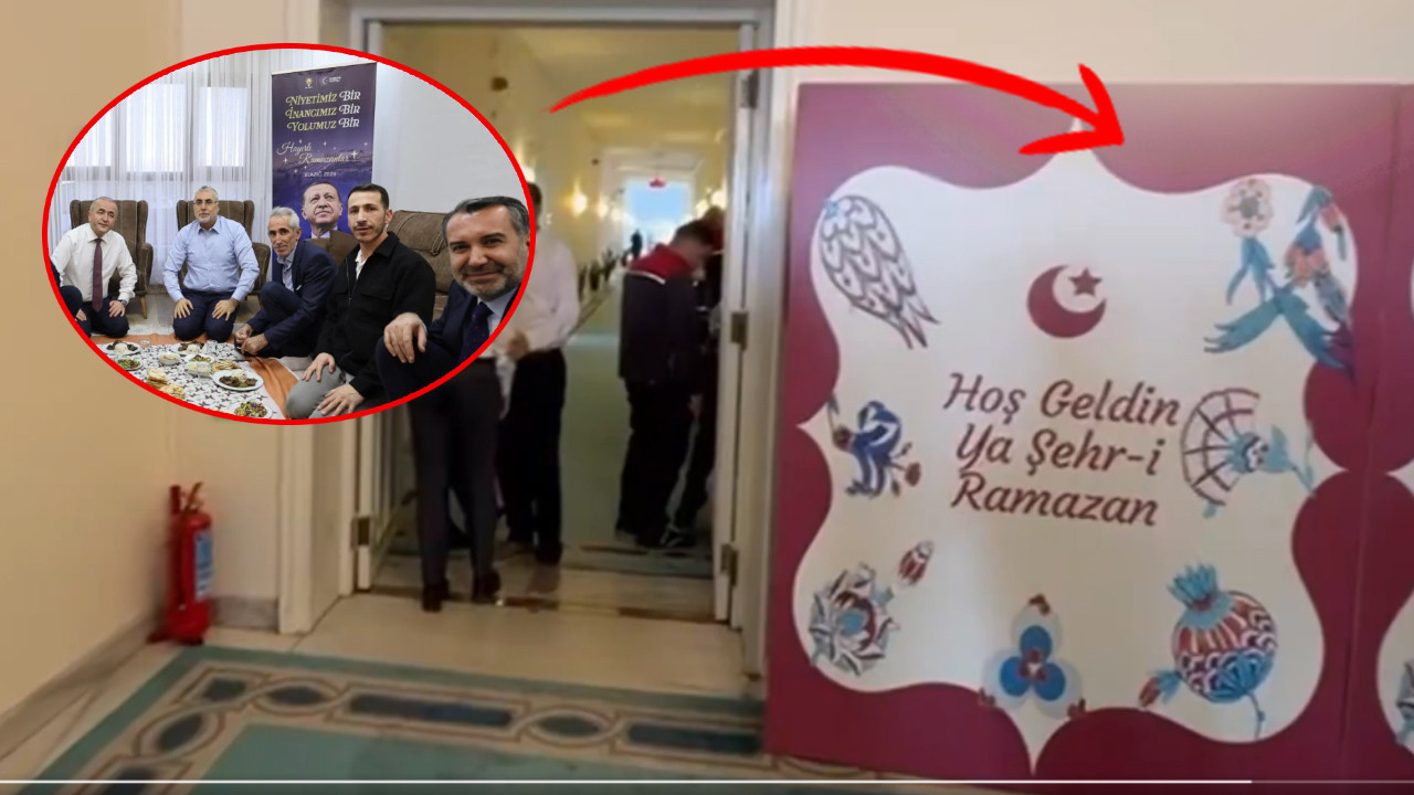 AKP'nin Ramazan kumpanyası... Önce sofrada reklam panosu şimdi de TBMM’de mahya