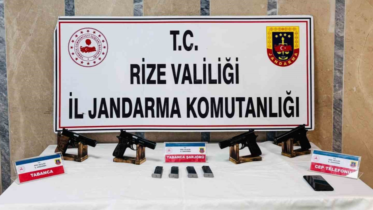 Rize’de ruhsatsız silah operasyonu