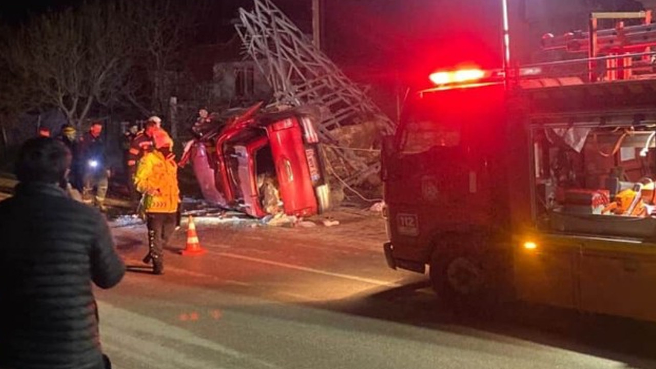 Yüksek gerilim hattına çarptı: Makale elektriksiz kaldı