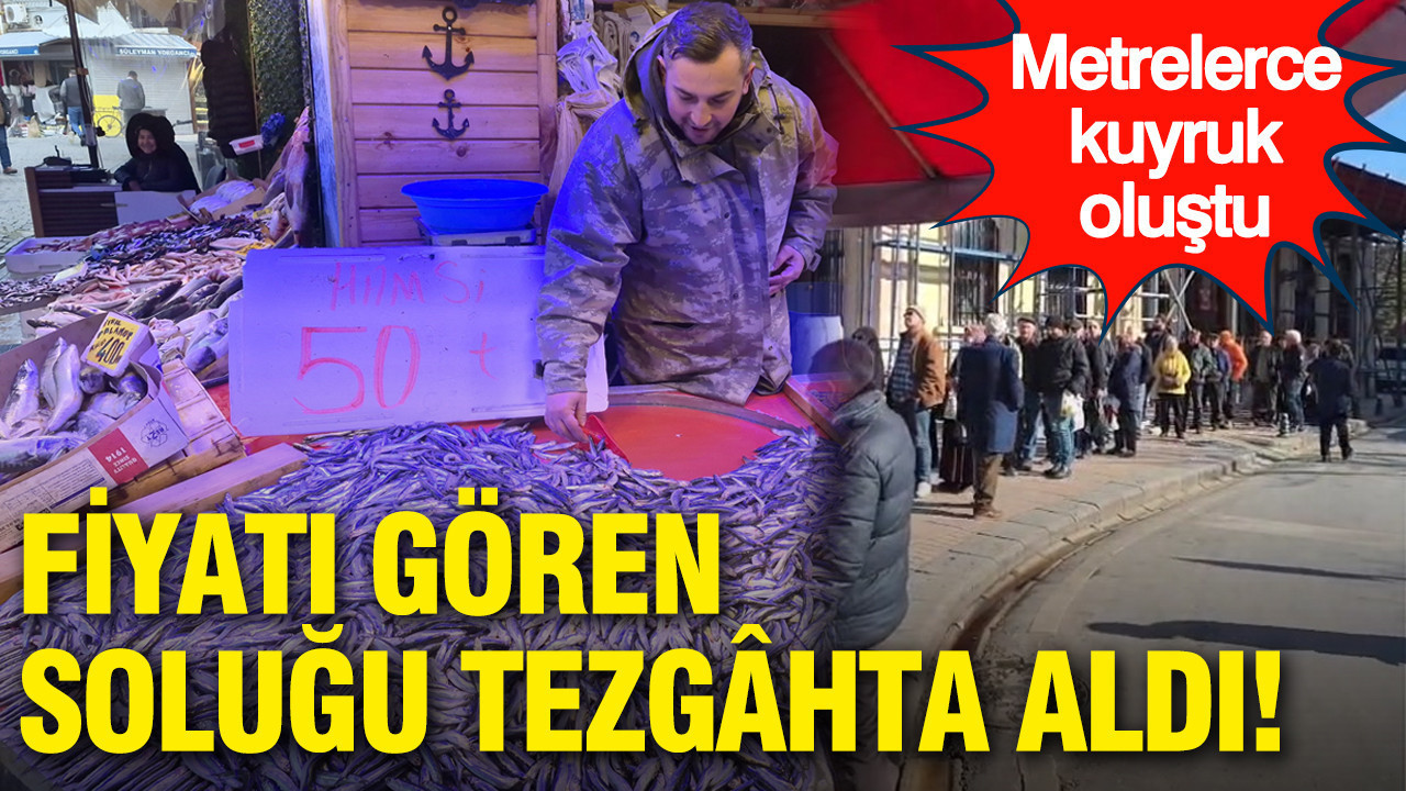 Fiyatı gören soluğu tezgâhta aldı: Metrelerce kuyruk oluştu: Eskişehir’de hamsi mesaisi