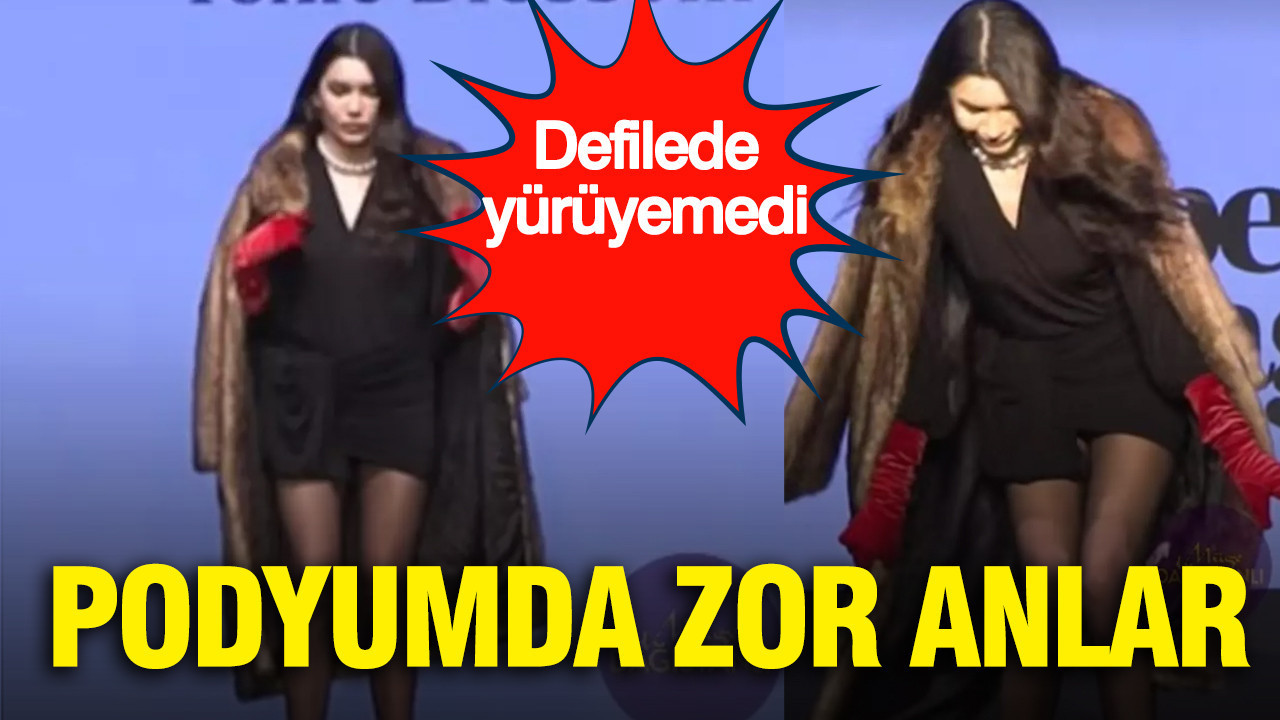 Podyumda zor anlar: Eylem Aytaş defilede yürüyemedi