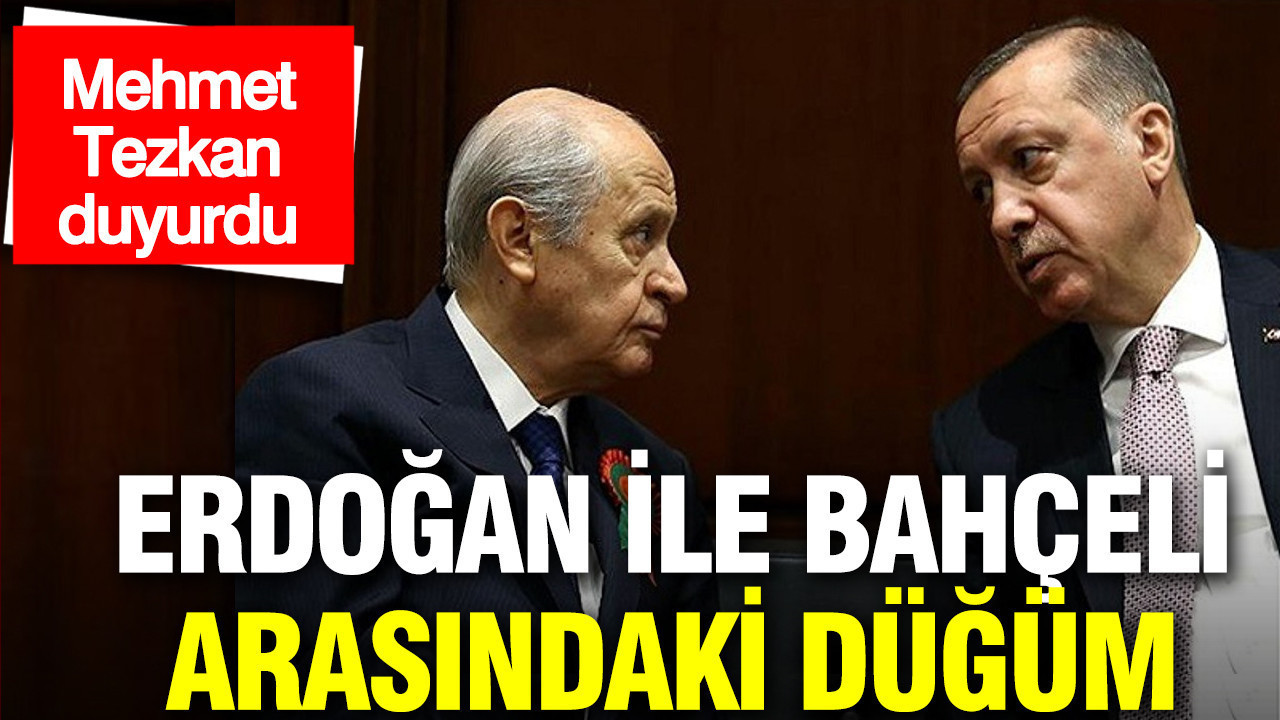 Erdoğan ile Bahçeli arasındaki düğüm: Mehmet Tezkan açıkladı