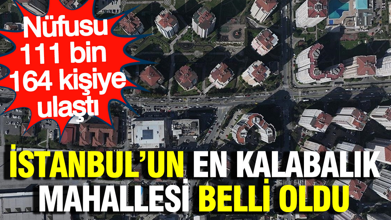 İstanbul'un en kalabalık mahallesi belli oldu