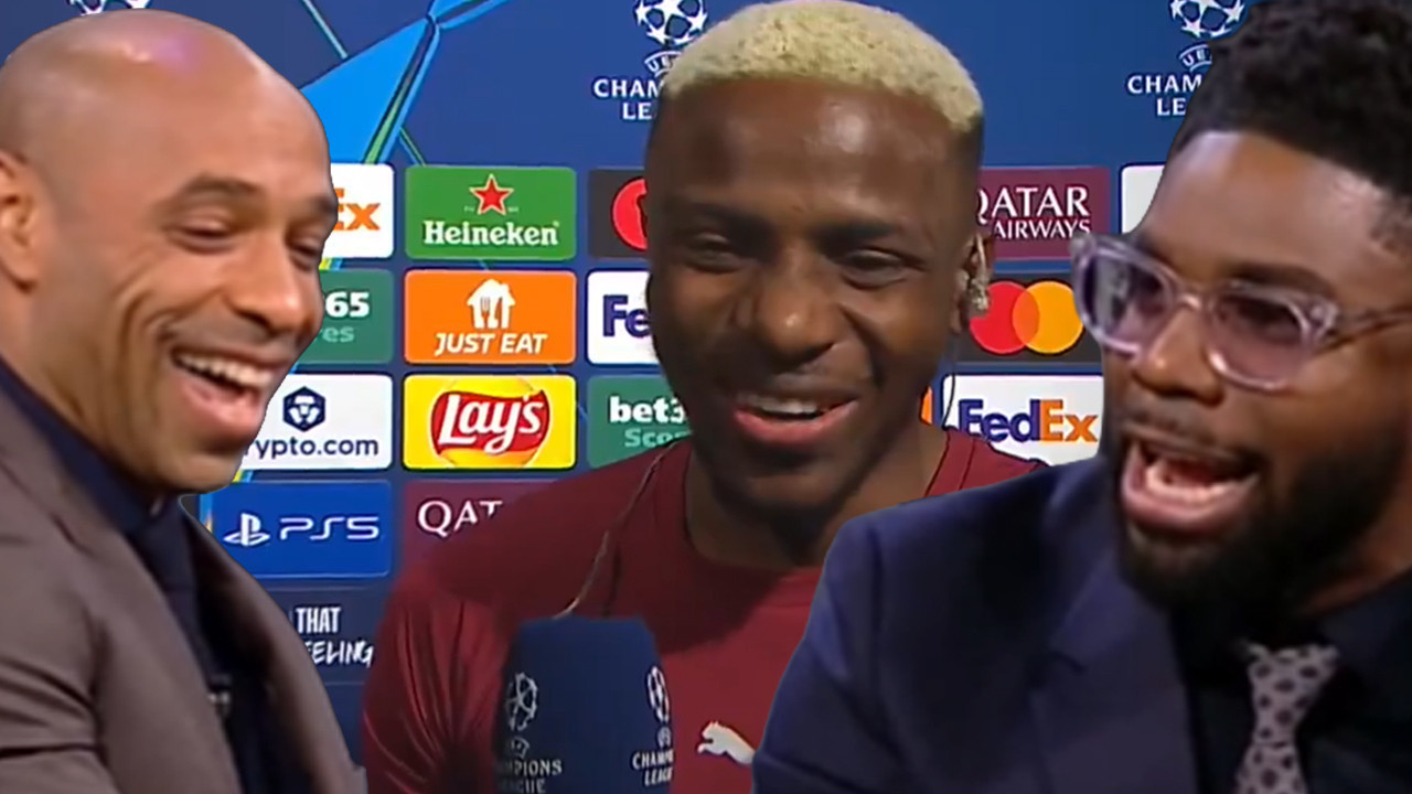 Osimhen maç sonu CBS Sports canlı yayınında stüdyoyu kahkahalara boğdu