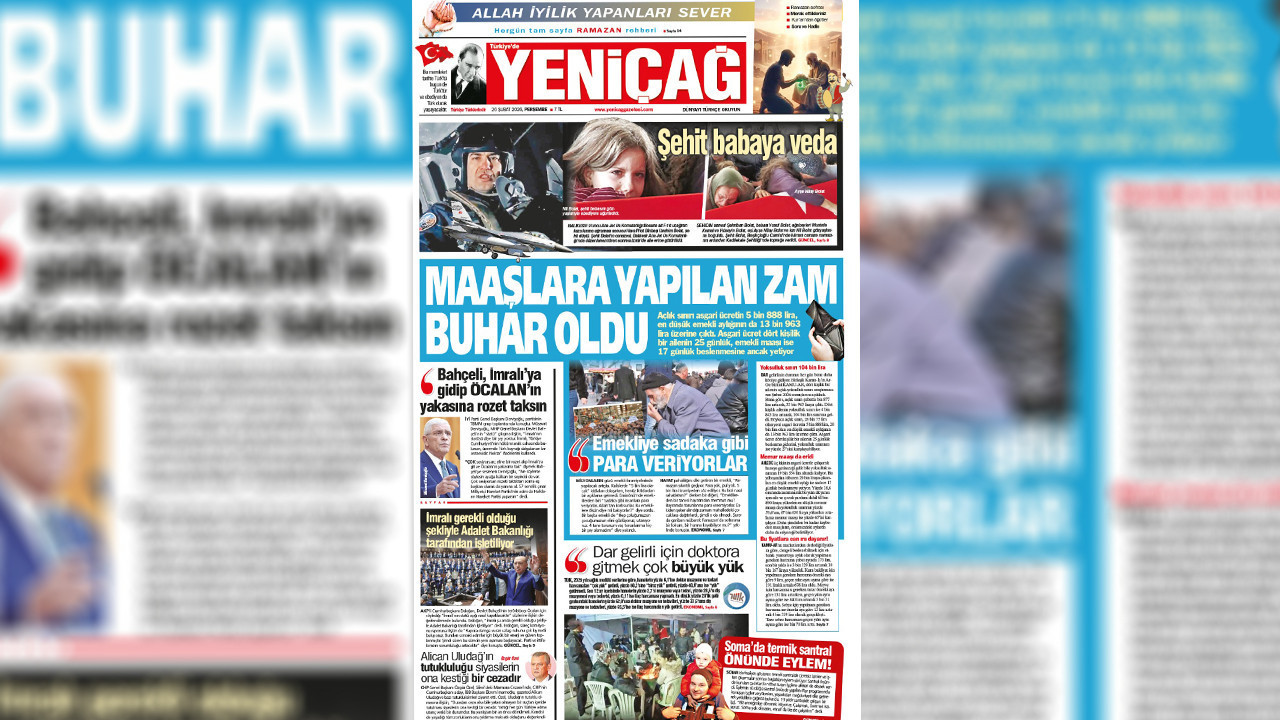 Yeniçağ Gazetesi: Maaşlara yapılan zam buhar oldu