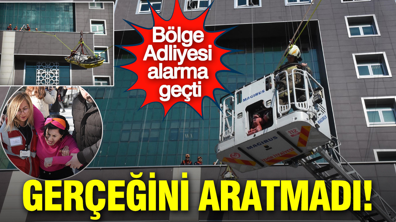 Sivil Savunma Günü'nde İzmir Adliyesi alarma geçti: Bomba ihbarı tatbikatı gerçeğini aratmadı