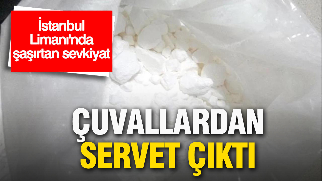 İstanbul Limanı’nda şaşırtan sevkiyat: Çuvallardan servet çıktı