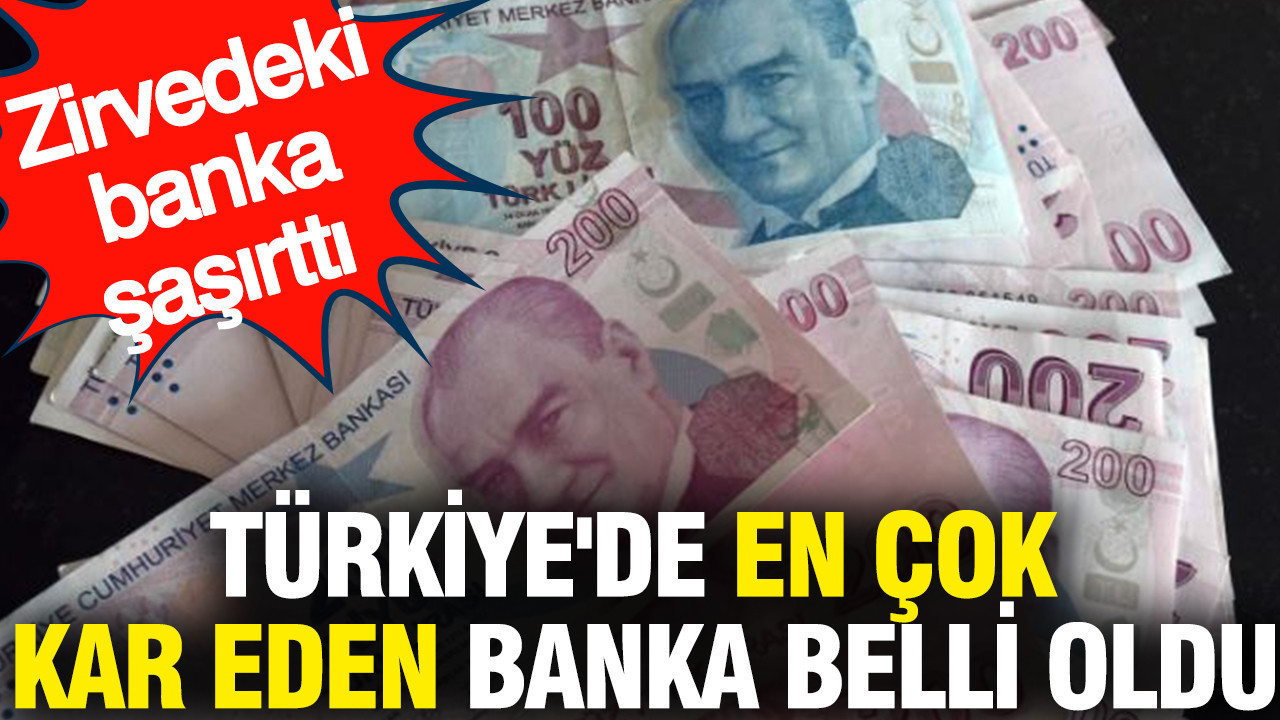 Türkiye'de en çok kar eden banka belli oldu: Zirvedeki banka değişmedi