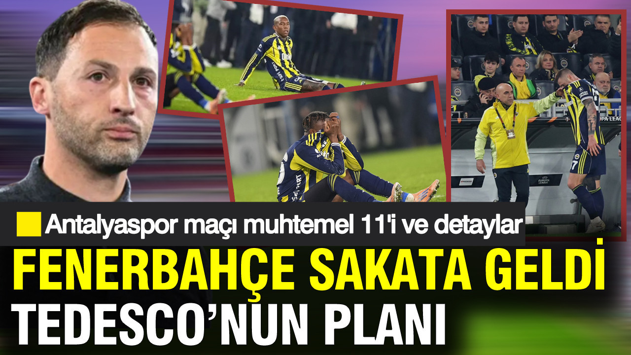 Fenerbahçe sakata geldi: Tedesco’nun planı belli oldu...