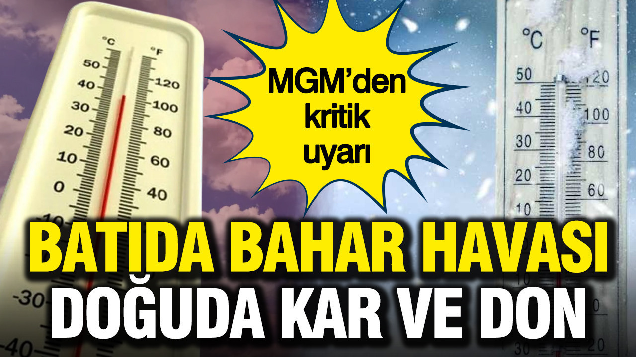 MGM uyardı: Kar yağışı, don ve çığ tehlikesi… Batıda sıcaklık artıyor