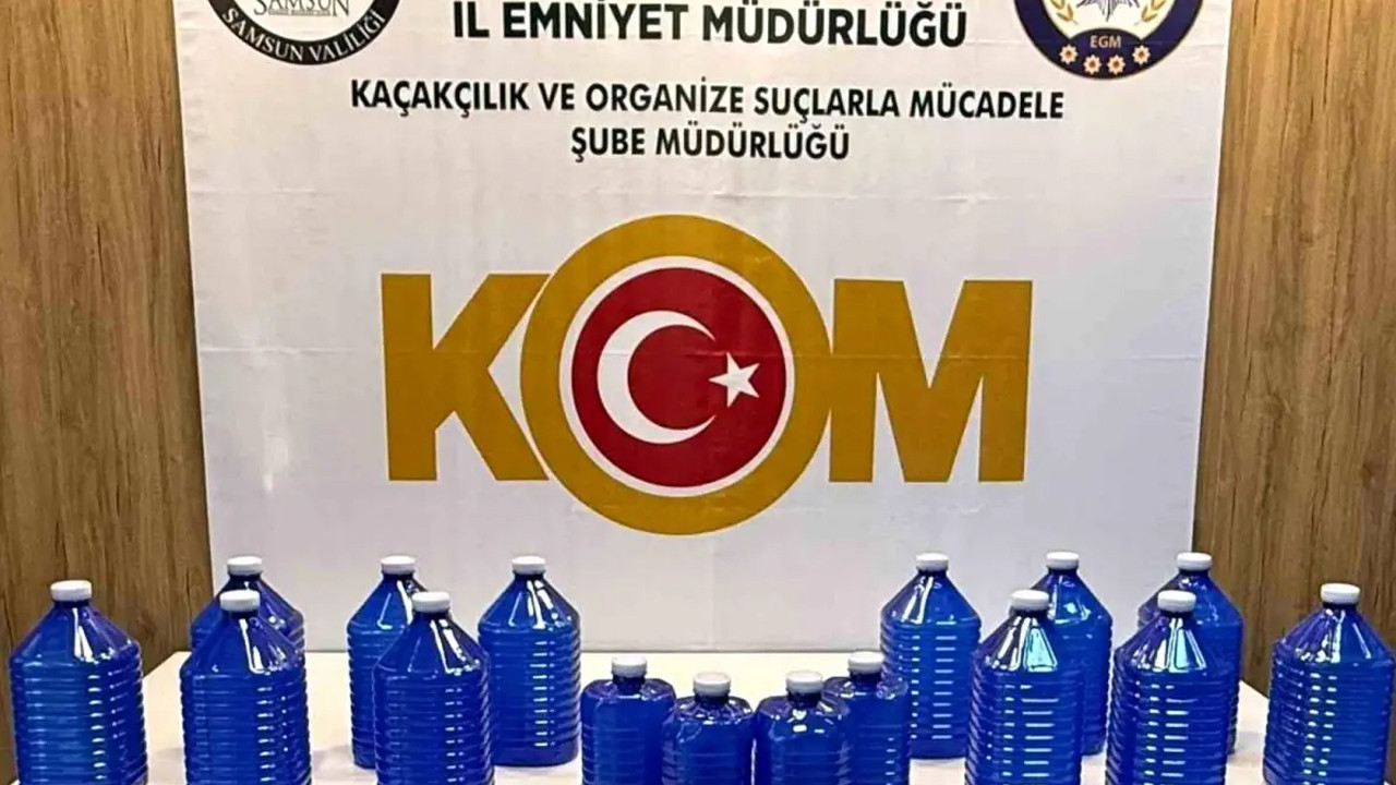 Samsun’da etil alkol operasyonu: 70 litre ele geçirildi