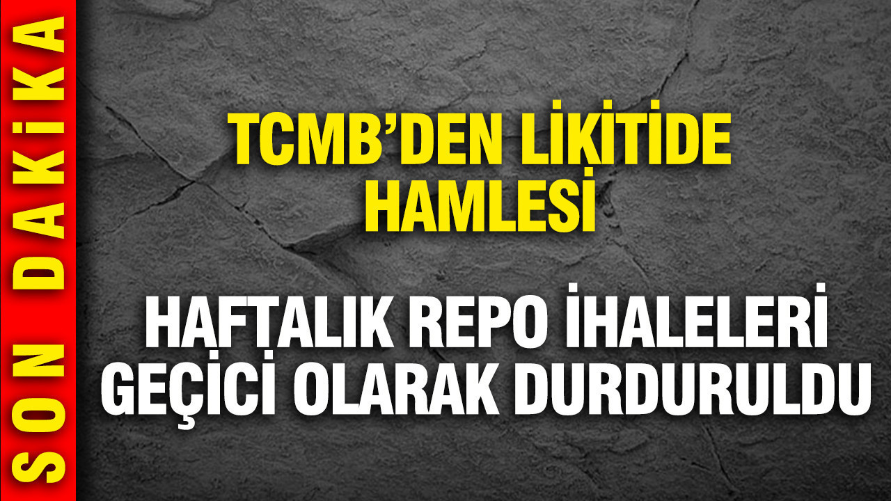 TCMB’den likidite hamlesi: Haftalık repo ihaleleri geçici olarak durduruldu