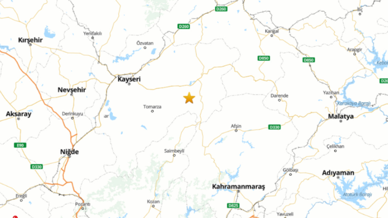 AFAD duyurdu: Kayseri'de deprem