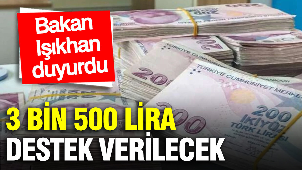 3 bin 500 lira destek verilecek: KOBİ’lere finansman desteği... Bakan Işıkhan açıkladı
