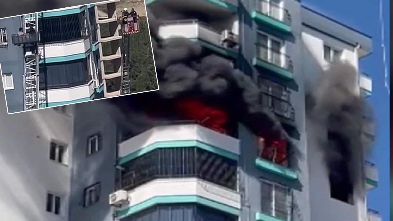 Alevlerin arasına yük asansörüyle daldı: Adana’daki yangında dehşet dolu anlar