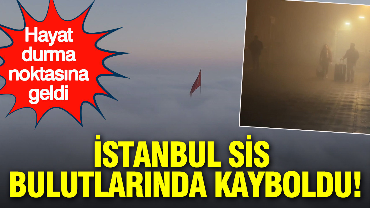 İstanbul sis bulutlarında kayboldu: Hayat durma noktasına geldi