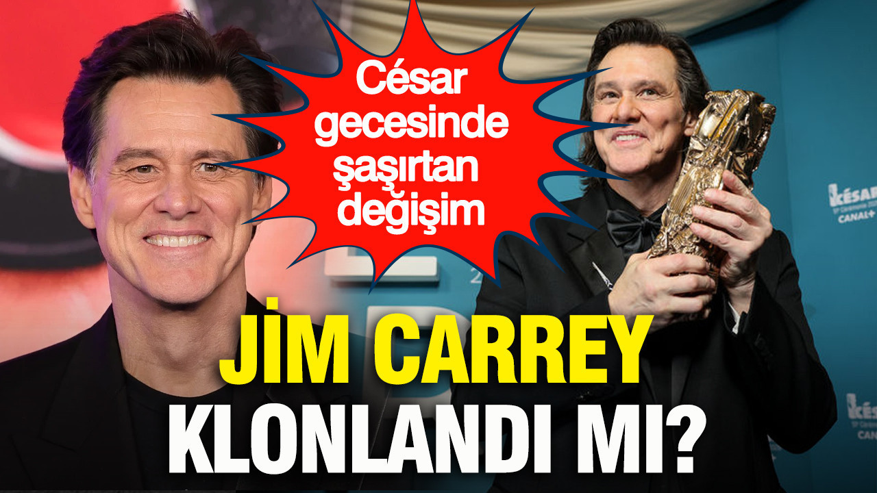 Jim Carrey klonlandı mı? César gecesinde şaşırtan değişim